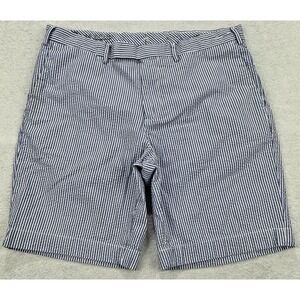 Polo Ralph Lauren‎ Shorts Men 38 Blue 9" Suffield Fit Chino Seersucker VTG